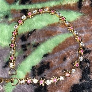 7 1/2” gold tone sunflower crystal bracelet